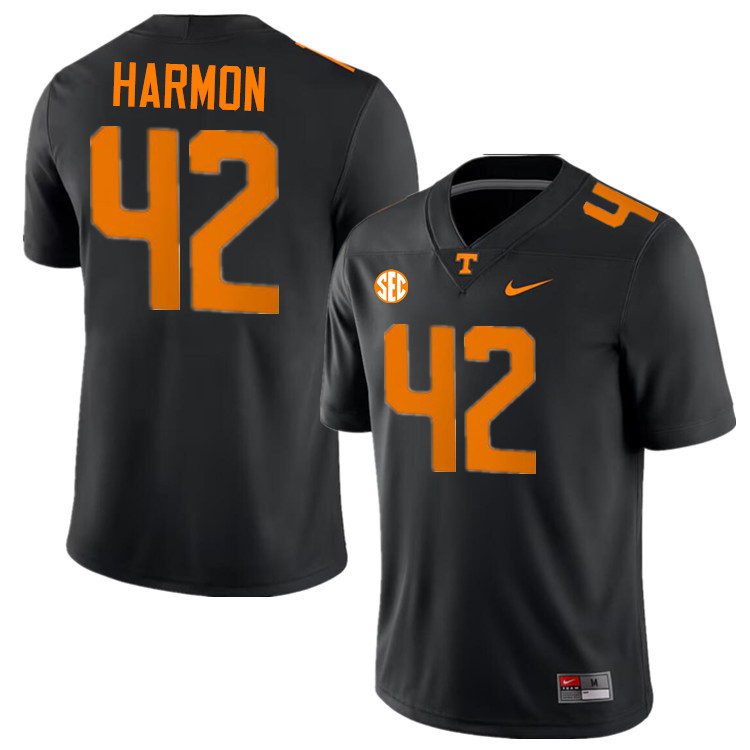#42 Braylon Harmon UT Vols Jerseys,Tennessee Volunteers College Football Jerseys Stitched-Black